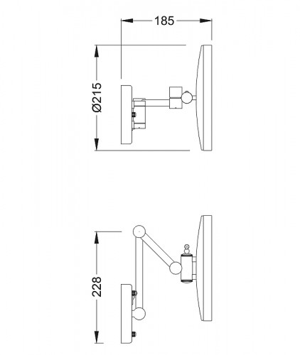 Косметическое зеркало Timo Saona 13074/00 с подсветкой Хром