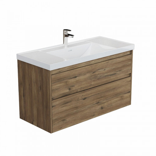 Тумба под раковину Aquanet Nova Lite 2.0 110 346321 подвесная цвет Дуб рустикальный