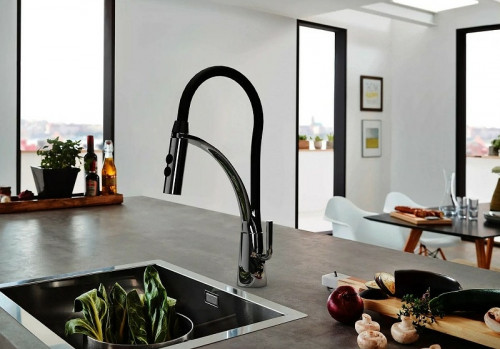 Смеситель для кухни Paini Barolo A9CR557LMKM Хром Черный