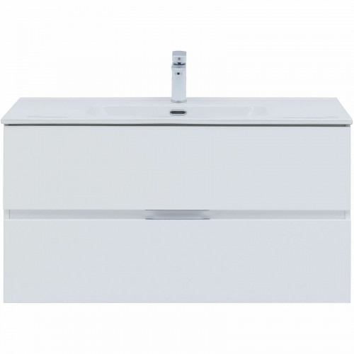 Комплект мебели для ванной Aquanet Алвита New 100 274205 подвесной Белый матовый МДФ / ЛДСП