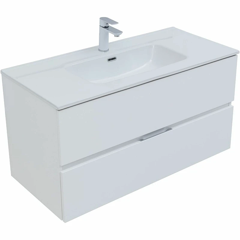 Комплект мебели для ванной Aquanet Алвита New 100 274205 подвесной Белый матовый МДФ / ЛДСП