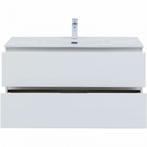 Комплект мебели для ванной Aquanet Алвита New 100 274205 подвесной Белый матовый МДФ / ЛДСП