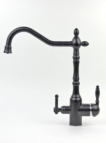 Смеситель для кухни Viko V-5324 Черный мрамор латунь