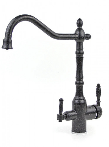 Смеситель для кухни Viko V-5324 Черный мрамор латунь