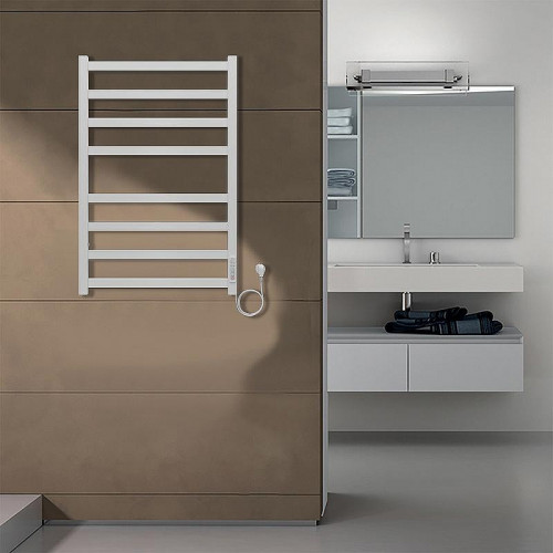 Электрический полотенцесушитель Azario Palermo 500x800 П8 AZ83858W диммер справа Белый