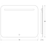 Зеркало Evoform Ledline 60x70 BY 2444 с подсветкой 5.5 W - сенсорный выключатель стекло