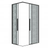 Душевой уголок Grossman Galaxy 110x80 R 300.K33.01.11R80L.21.02 профиль Черный матовый стекло шиншилла