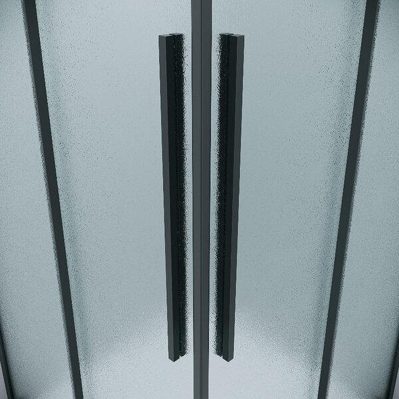 Душевой уголок Grossman Galaxy 110x80 R 300.K33.01.11R80L.21.02 профиль Черный матовый стекло шиншилла