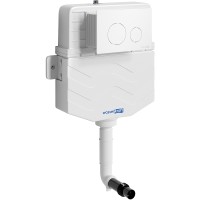 Смывной бачок WasserKRAFT Aller 10TLT.031.ME.WM02 для унитаза с Белой матовой клавишей смыва пластик