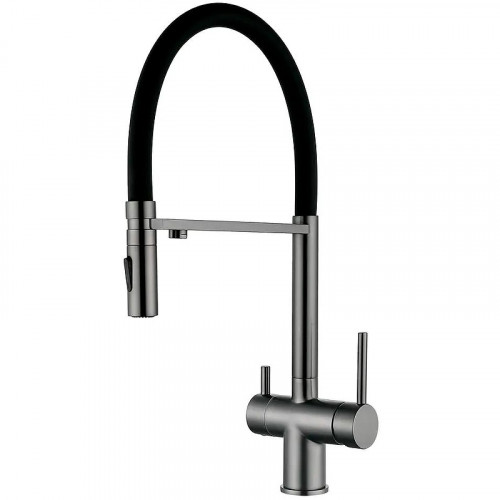 Смеситель для кухни Grocenberg GB4096BG Графит