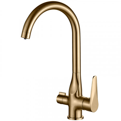 Смеситель для кухни ZorG Steel Hammer SH 910 BRONZE Бронза латунь