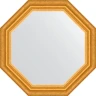 Зеркало Evoform Octagon 57х57 BY 3995 в багетной раме - Состаренное золото 67 мм
