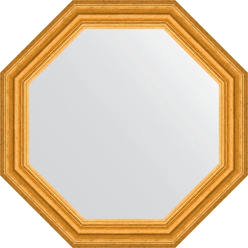 Зеркало Evoform Octagon 57х57 BY 3995 в багетной раме - Состаренное золото 67 мм
