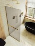 Душевая перегородка Maybah Glass MGD-728-3у 790x1950 в узком профиле Золото стекло бронзовое матовое