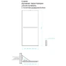 Душевая перегородка Maybah Glass MGD-728-3у 790x1950 в узком профиле Золото стекло бронзовое матовое