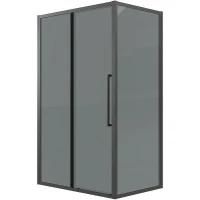 Душевой уголок Grossman Cosmo 130х70 120.K33.02.1370.21.10 профиль Черный матовый стекло тонированное