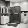 Душевой уголок Grossman Cosmo 130х70 120.K33.02.1370.21.10 профиль Черный матовый стекло тонированное