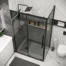 Душевой уголок Grossman Cosmo 130х70 120.K33.02.1370.21.10 профиль Черный матовый стекло тонированное