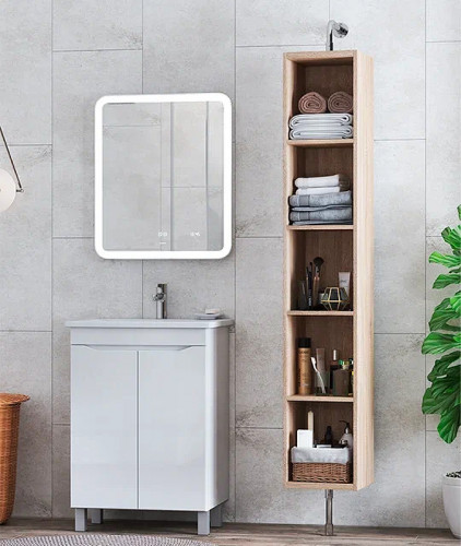 Тумба под раковину Vigo Grani 60 tn.GRI.ELI.60.2D Белая МДФ / ЛДСП