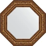 Зеркало Evoform Octagon 71х71 BY 3857 в багетной раме - Виньетка состаренная бронза 109 мм стекло
