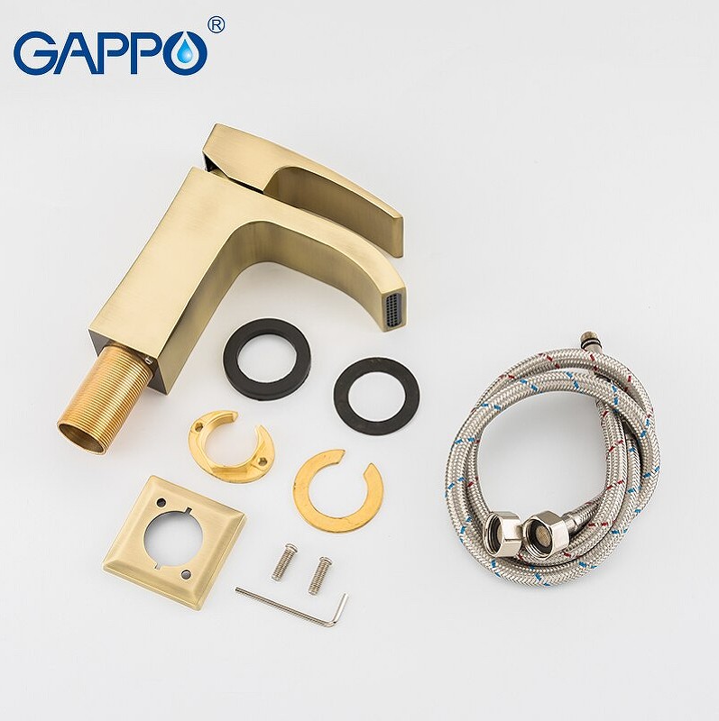 Смеситель для раковины Gappo G07-4 G1007-4 Бронза латунь