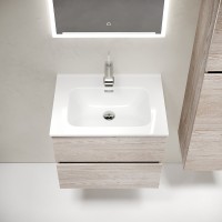 Тумба под раковину Sancos Urban 60 UR60EG подвесная Дуб Галифакс натуральный МДФ / ЛДСП