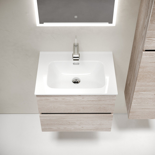 Тумба под раковину Sancos Urban 60 UR60EG подвесная Дуб Галифакс натуральный МДФ / ЛДСП