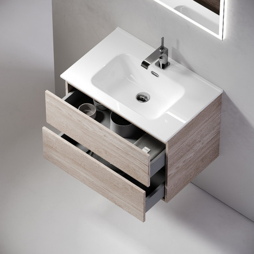 Тумба под раковину Sancos Urban 60 UR60EG подвесная Дуб Галифакс натуральный МДФ / ЛДСП