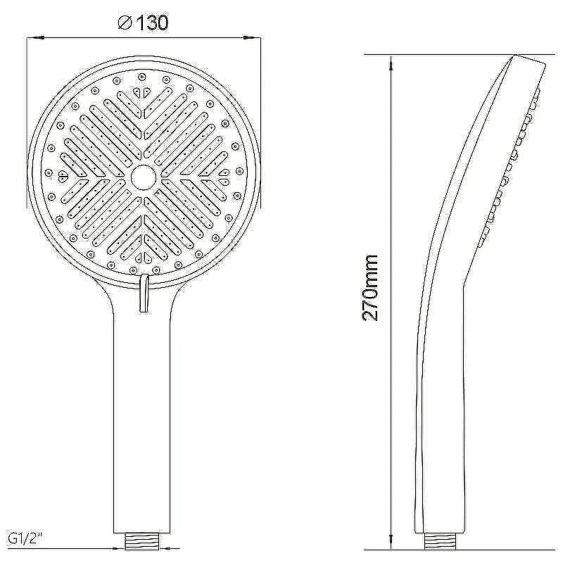 Ручной душ Melodia della vita Luxe MKP26310BL_bk Черный