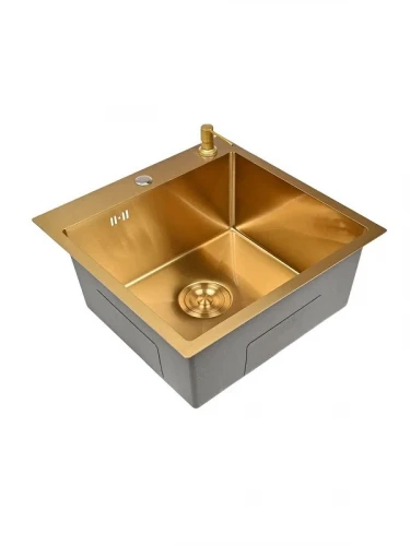 Кухонная мойка Wisent 50 WGS35050G/W02-144G/W405G цвет Золото