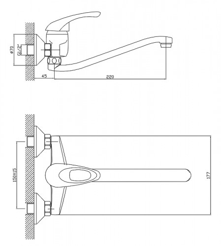 Смеситель для кухни Viko V-6906 Хром