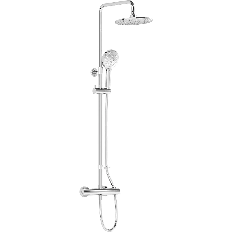 Душевая система Vitra Aquaheat A47205EXP с термостатом Хром латунь на стену