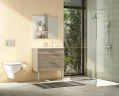 Душевая система Vitra Aquaheat A47205EXP с термостатом Хром латунь на стену