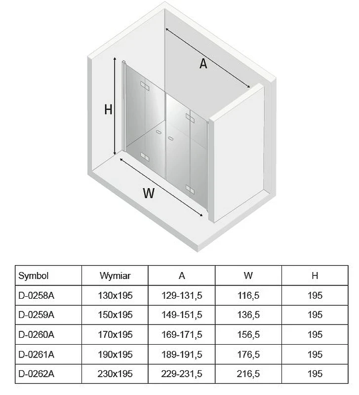 Душевая дверь New Trendy New Soleo Chrome 150 D-0259A профиль Хром стекло прозрачное