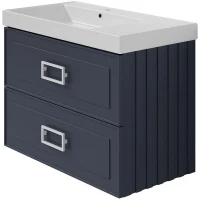 Тумба под раковину La Fenice Cubo Twin 90 FNC-01-CUB-BG-90-2 подвесная Синяя матовая