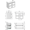 Тумба под раковину La Fenice Cubo Twin 90 FNC-01-CUB-BG-90-2 подвесная Синяя матовая