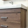 Тумба с раковиной Comforty Никосия 80П 00-00008856 подвесная Дуб темный МДФ / ЛДСП
