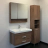 Тумба с раковиной Comforty Никосия 80П 00-00008856 подвесная Дуб темный МДФ / ЛДСП