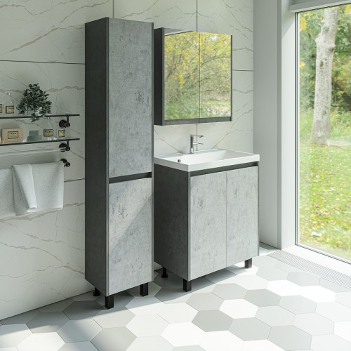 Зеркальный шкаф Stella Polar Кибела 60 SP-00001103 Цемент