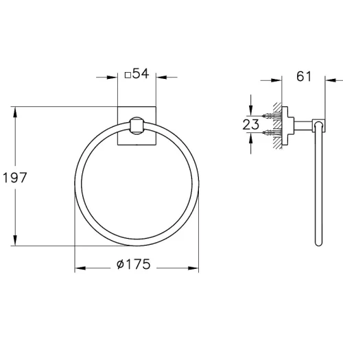 Кольцо для полотенец Vitra Root A44802 Хром