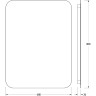Зеркало Defesto Opti 60x80 DF 2817R с подсветкой 25W-3000К/ИК - выключатель/Теплый белый свет