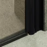 Душевая дверь Maybah Glass MGD-438-6 890х1980 двустворчатая на монопетлях Черный стекло бронзовое