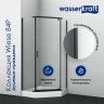 Душевой уголок WasserKRAFT Wiese 90x90 84P11 профиль Черный матовый стекло прозрачное