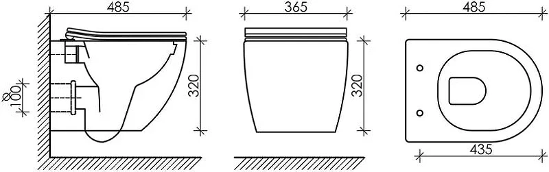 Комплект унитаза Ceramicanova Forma CN3009 с инсталляцией Tece Profil 9400412 с сиденьем Микролифт и клавишей смыва Хром глянцевый фарфор подвесной