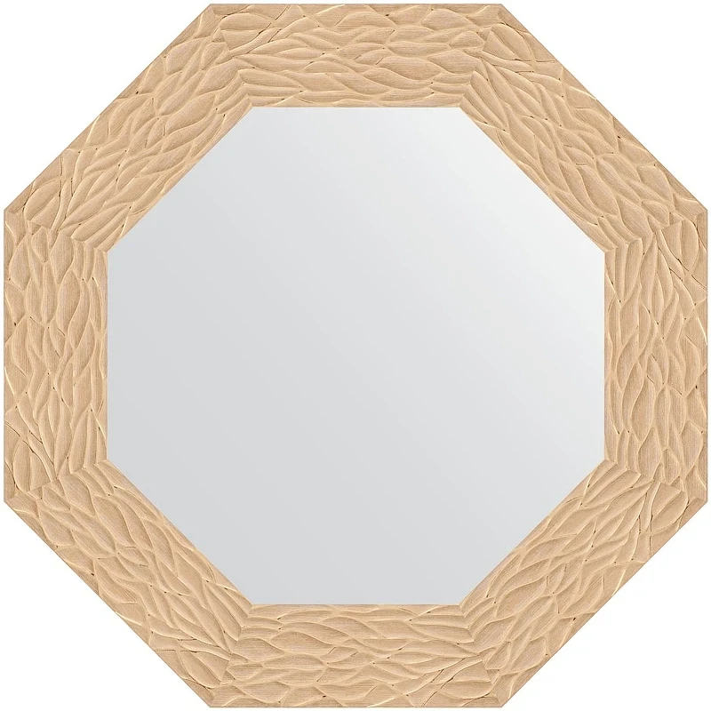 Зеркало Evoform Octagon 61х61 BY 7348 в багетной раме - Золотые дюны 90 мм стекло
