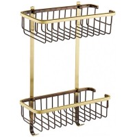 Полка корзина двойная ZorG BR AZR U-3 BR Бронза