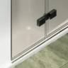 Шторка для ванны Maybah Glass MGV-586-6 980х1400 складная 4 секции Черный стекло бронзовое матовое