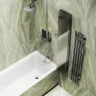 Шторка для ванны Maybah Glass MGV-586-6 980х1400 складная 4 секции Черный стекло бронзовое матовое