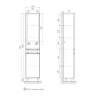 Шкаф пенал Equil Corner 40 pnCRNR40-06 цвет Белый