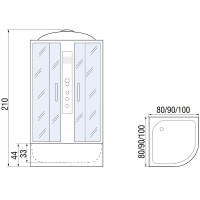 Душевая кабина River Desna 90x90 MT 10000002157 с поддоном